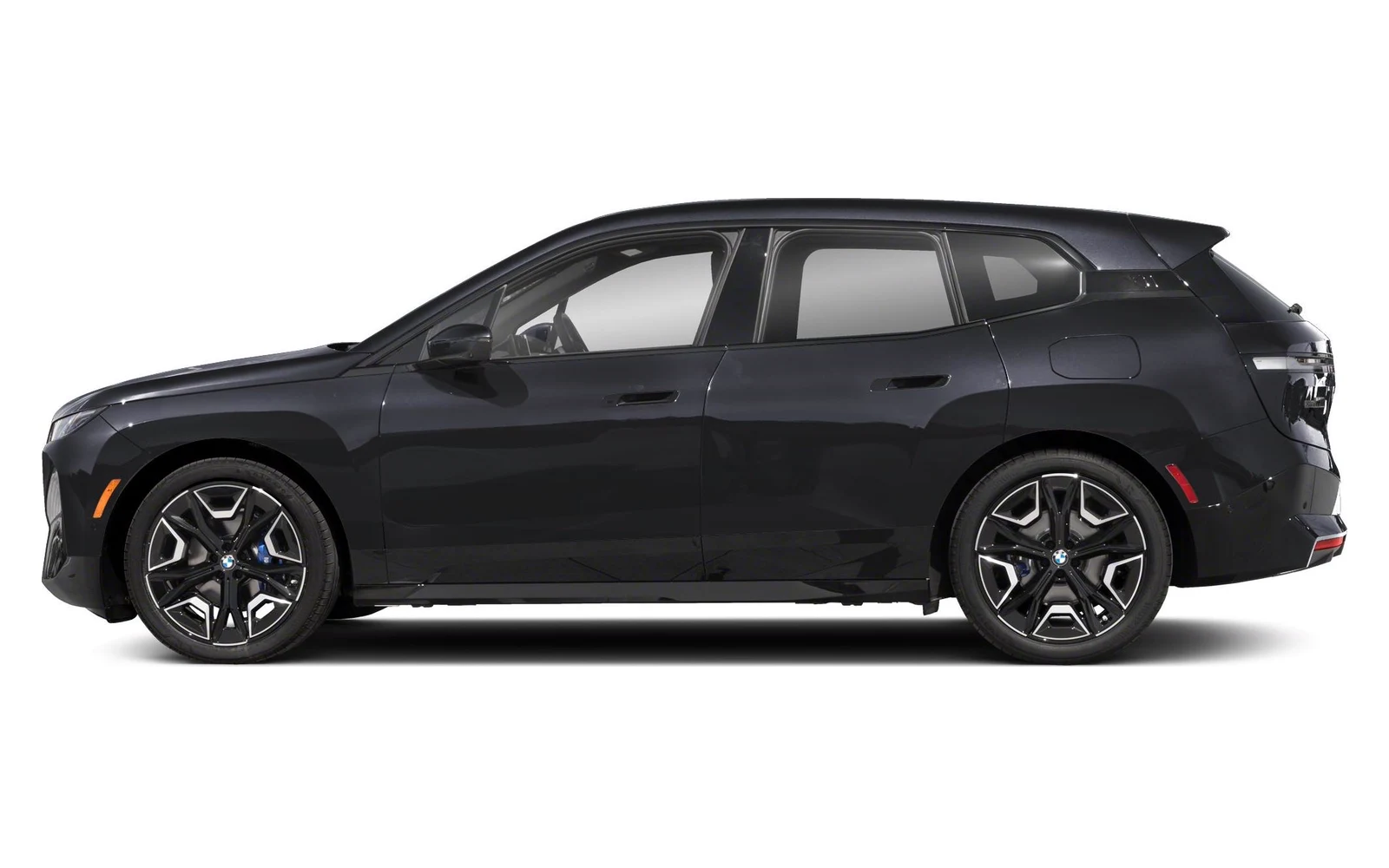 BMW iX in black, side profile