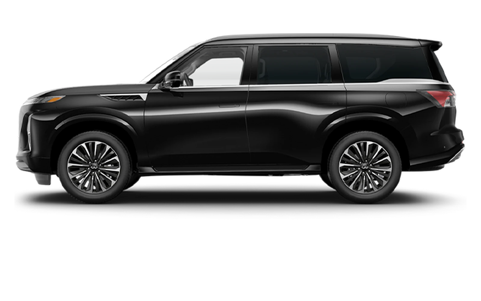 Infiniti QX80 in black, side profile